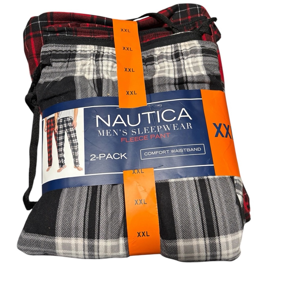 Fleece Plaid Print Pajama Pant